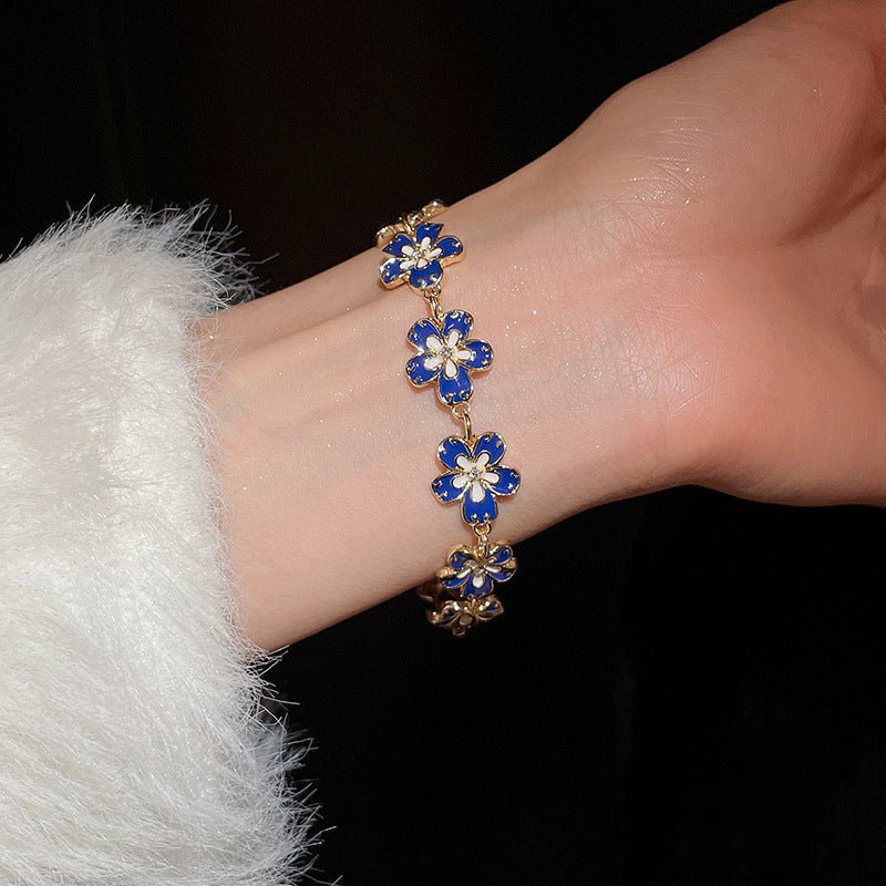 Blue Blossom Charm Bracelet - SHICCACHE