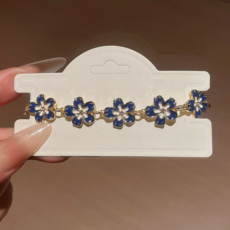 Blue Blossom Charm Bracelet - SHICCACHE