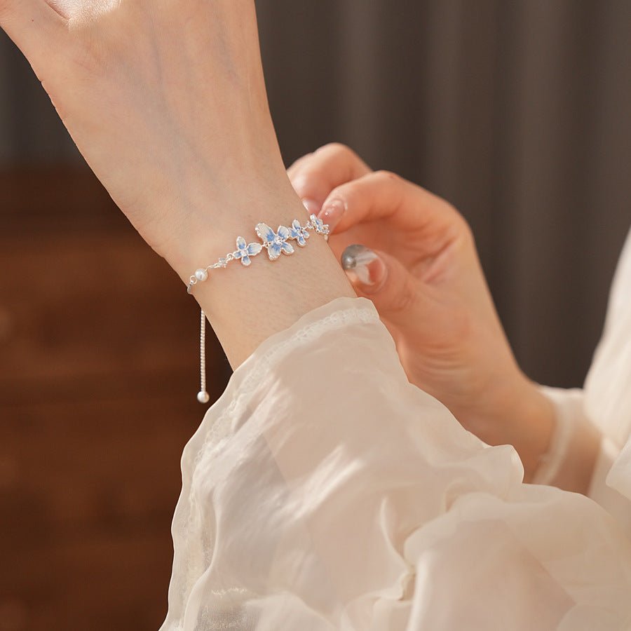 Blue Blossom Pearl Bracelet - SHICCACHE