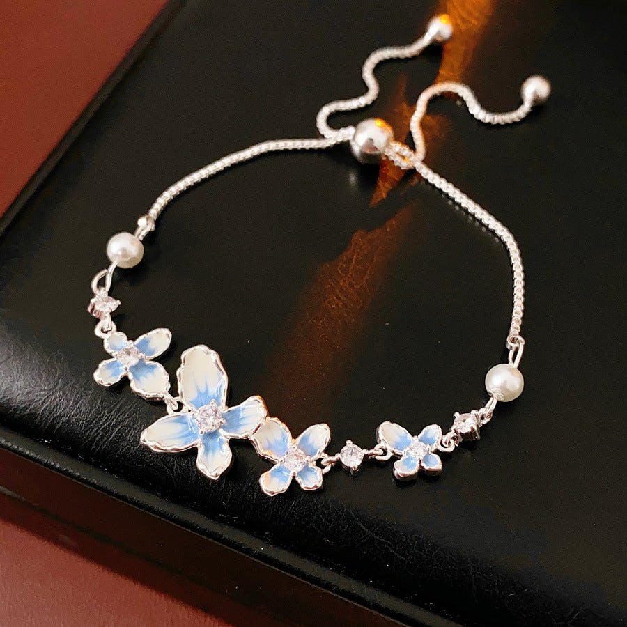 Blue Blossom Pearl Bracelet - SHICCACHE