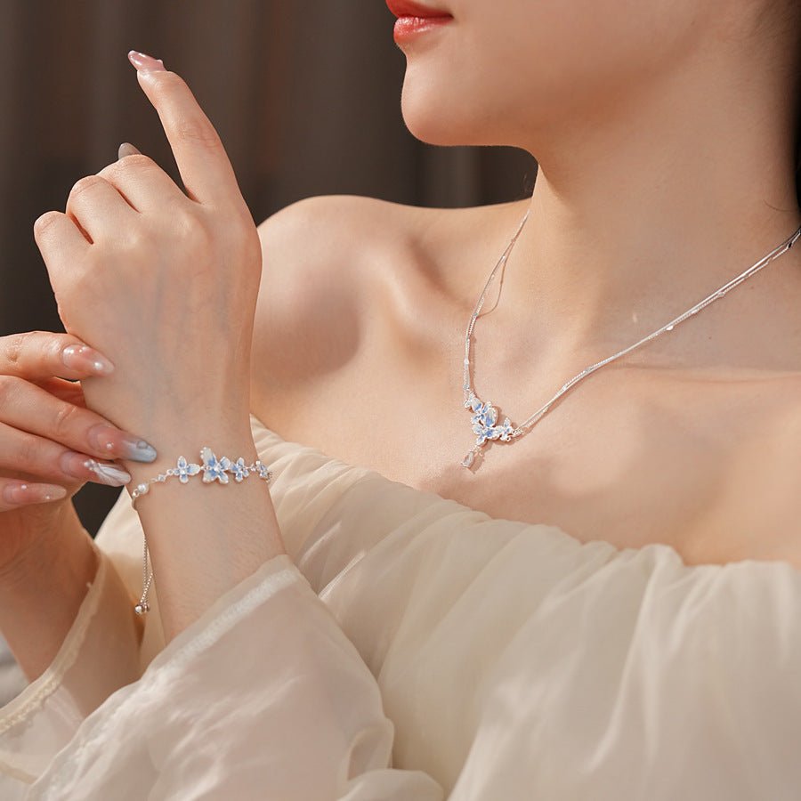 Blue Blossom Pearl Bracelet - SHICCACHE