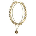 Bold Double - Layer Roman Coin Necklace - SHICCACHE