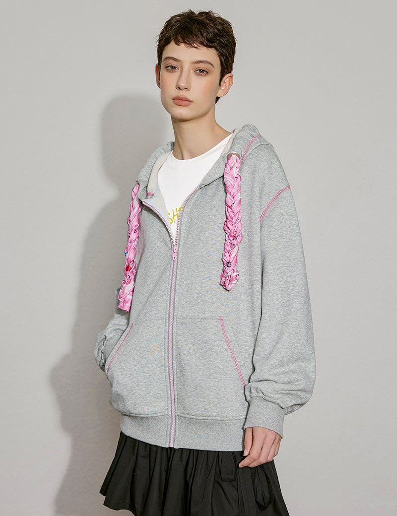 Braided Contrast Hoodie – Cozy Meets Cool - SHICCACHE