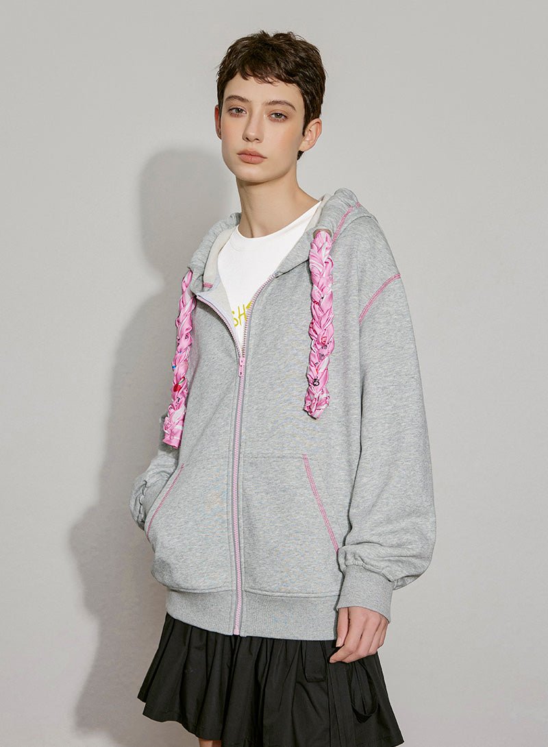 Braided Contrast Hoodie – Cozy Meets Cool - SHICCACHE