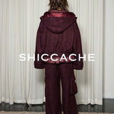 Burgundy tweed suit - SHICCACHE