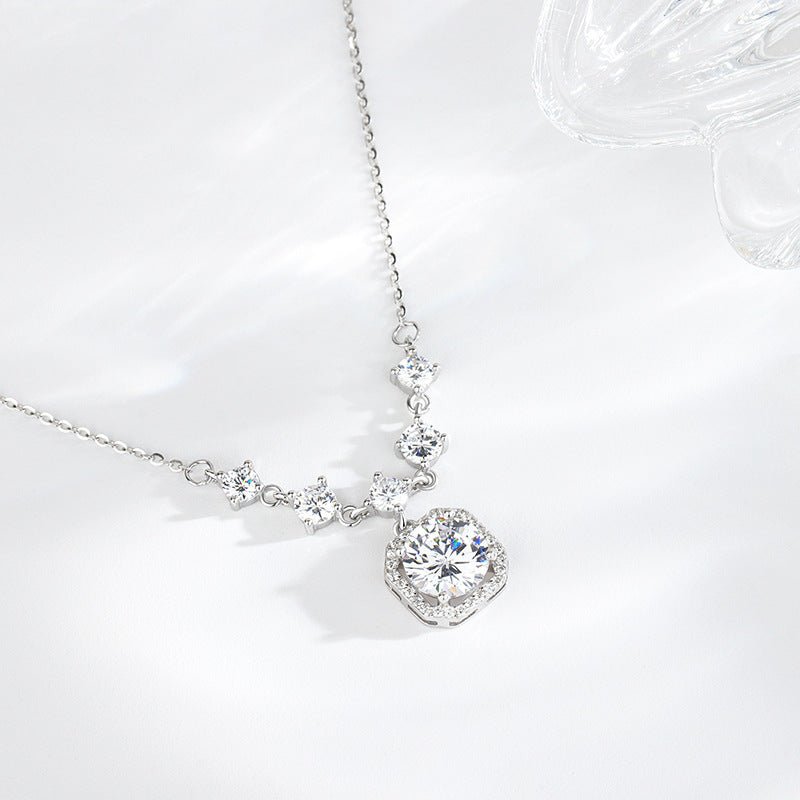 Celestia Radiant Moissanite Necklace - SHICCACHE