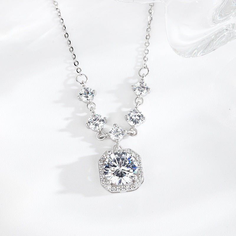Celestia Radiant Moissanite Necklace - SHICCACHE