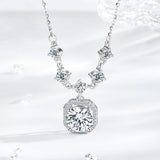 Celestia Radiant Moissanite Necklace - SHICCACHE