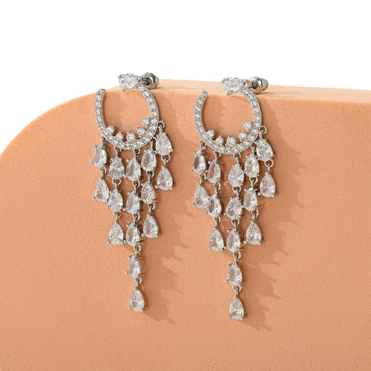 Celestial Cascade Crystal Earrings - SHICCACHE