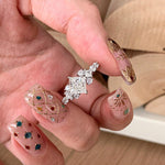 Celestial Crown Princess Cut Ring - SHICCACHE