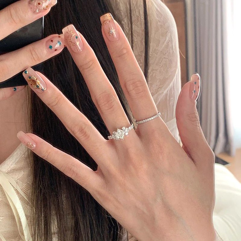 Celestial Crown Princess Cut Ring - SHICCACHE