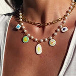 Celestial Pearl Charm Necklace - SHICCACHE