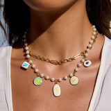Celestial Pearl Charm Necklace - SHICCACHE