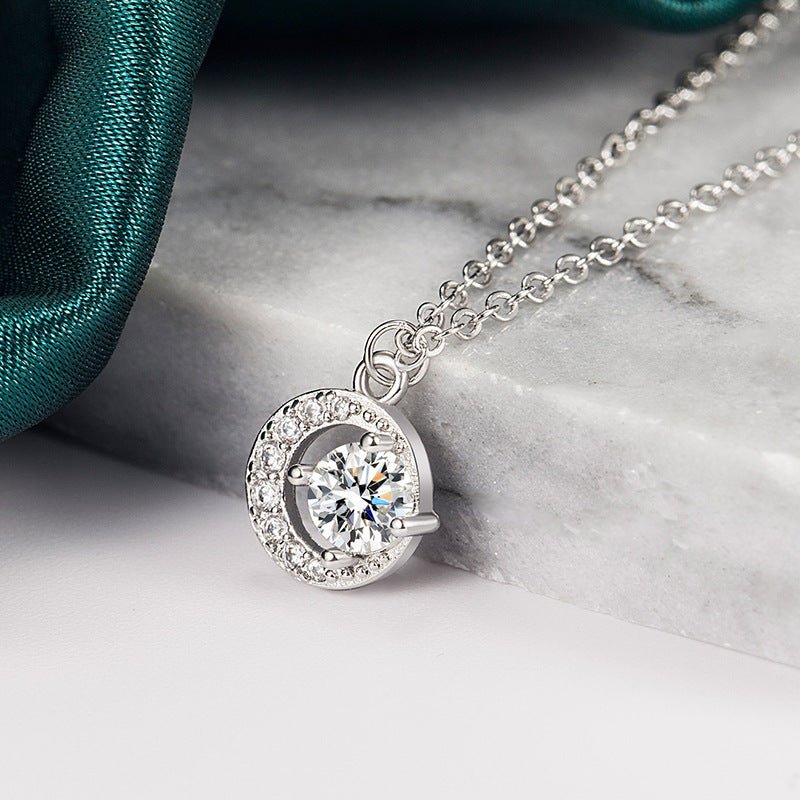Celestial Zircon Moon Necklace - SHICCACHE