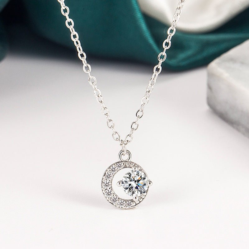 Celestial Zircon Moon Necklace - SHICCACHE