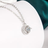 Celestial Zircon Moon Necklace - SHICCACHE