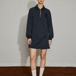 Collar - Zip Long Sleeve Mini Dress - SHICCACHE