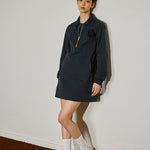 Collar - Zip Long Sleeve Mini Dress - SHICCACHE