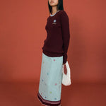 Colorblock Embroidered Knit Sweater - SHICCACHE