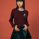 Colorblock Embroidered Knit Sweater - SHICCACHE