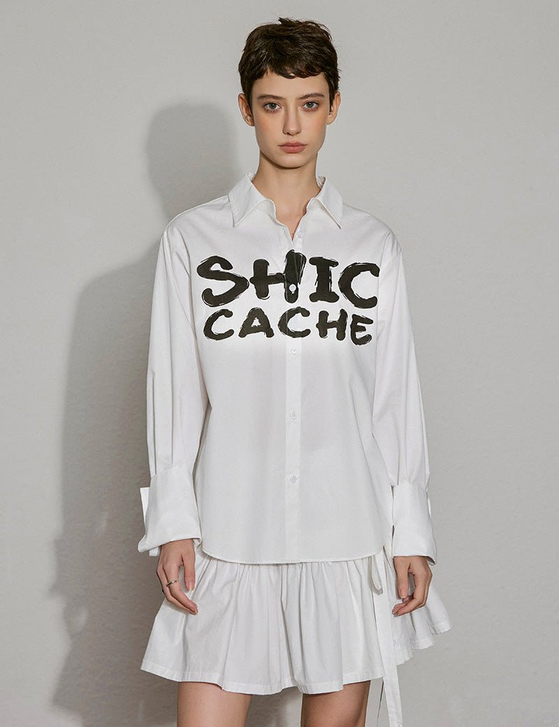 Cotton Logo Shirt Dress - SHICCACHE