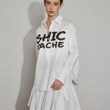 Cotton Logo Shirt Dress - SHICCACHE