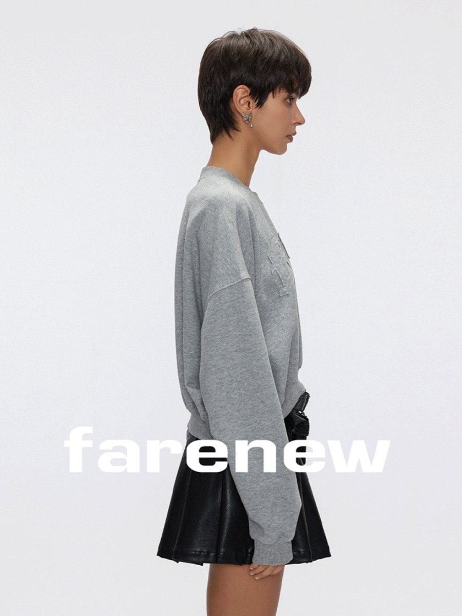 Crew Neck Sweatshirt Gray - SHICCACHE