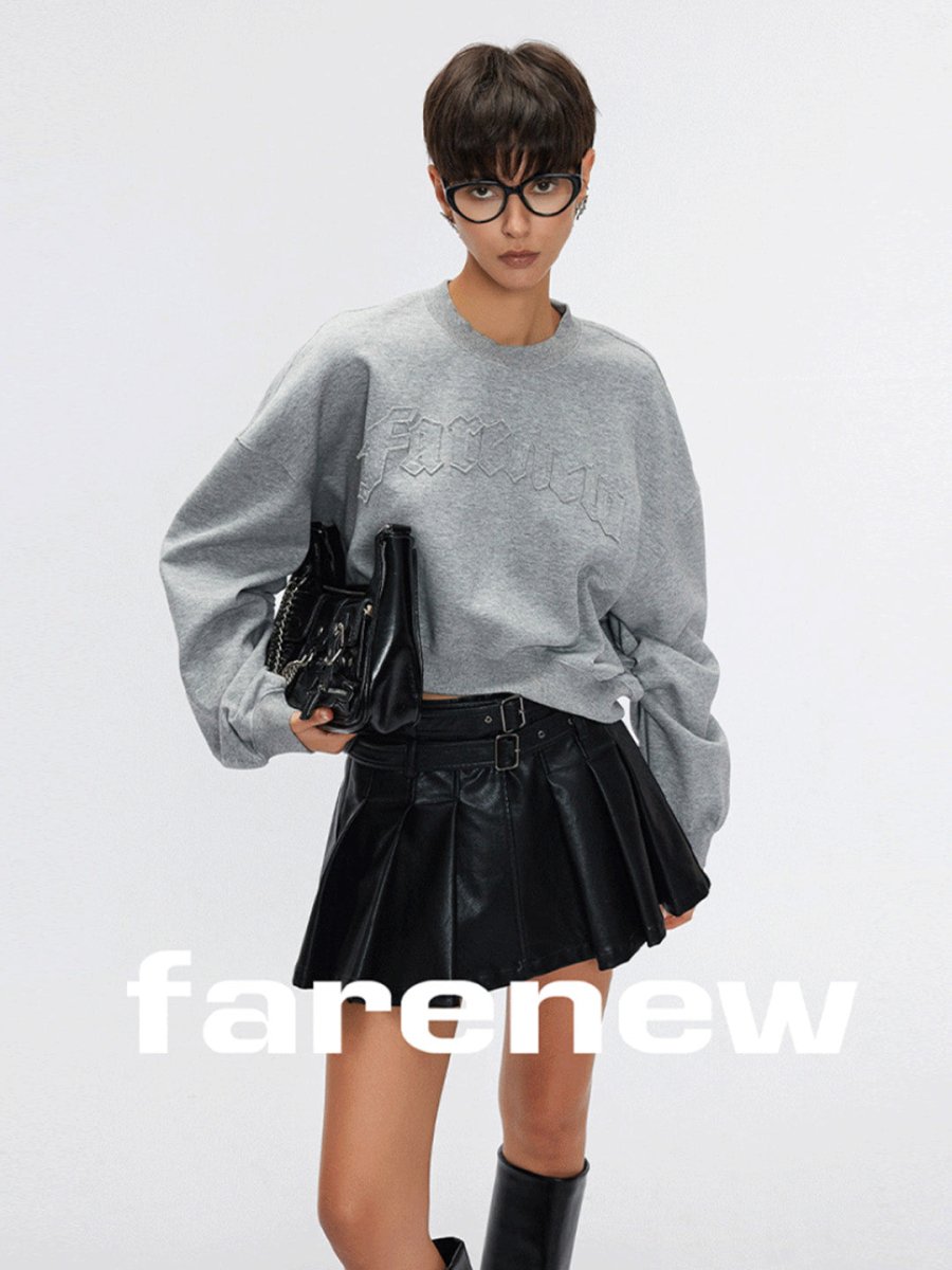 Crew Neck Sweatshirt Gray - SHICCACHE