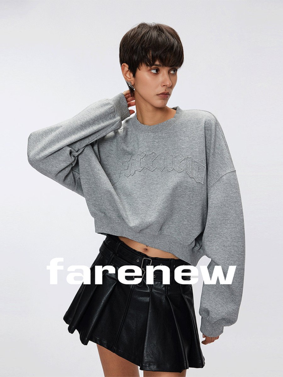 Crew Neck Sweatshirt Gray - SHICCACHE