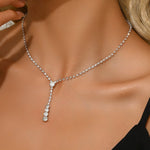 Crystal Drop Y - Necklace - SHICCACHE
