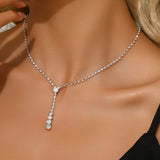 Crystal Drop Y - Necklace - SHICCACHE