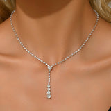 Crystal Drop Y - Necklace - SHICCACHE