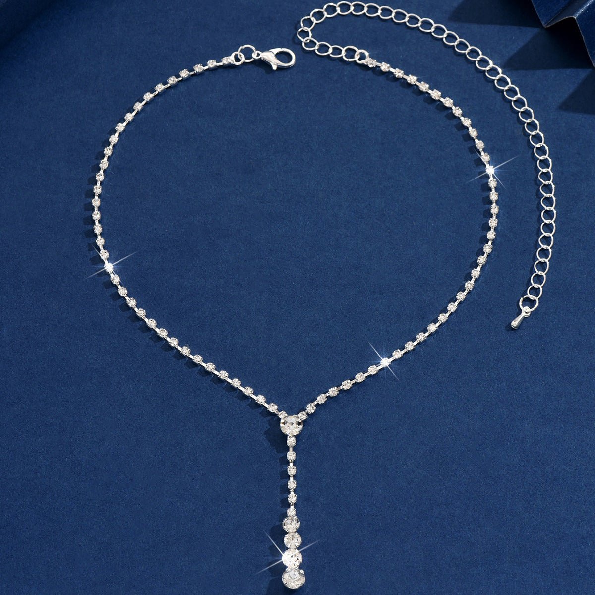 Crystal Drop Y - Necklace - SHICCACHE