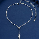 Crystal Drop Y - Necklace - SHICCACHE