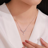 Crystal Droplet V Necklace - SHICCACHE