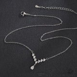 Crystal Droplet V Necklace - SHICCACHE