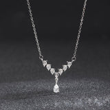 Crystal Droplet V Necklace - SHICCACHE