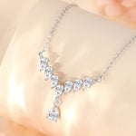 Crystal Droplet V Necklace - SHICCACHE