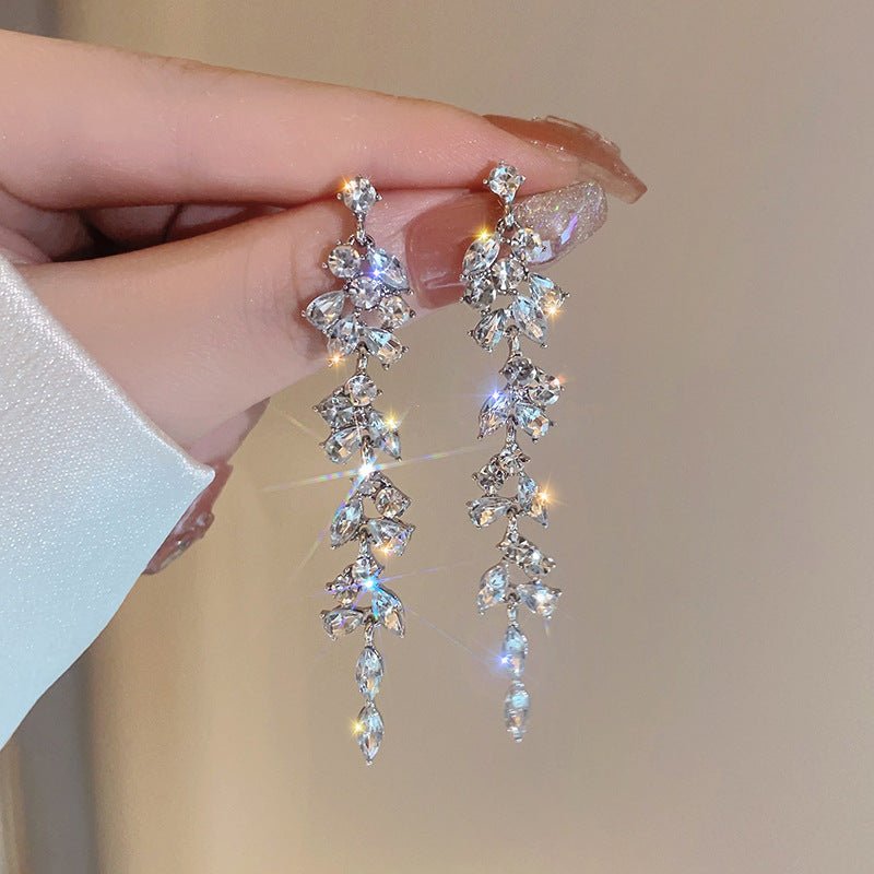 Crystal Vine Drop Earrings - SHICCACHE