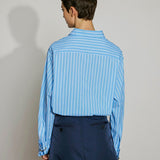 Effortless Edge Striped Shirt Dress - SHICCACHE