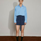Effortless Edge Striped Shirt Dress - SHICCACHE