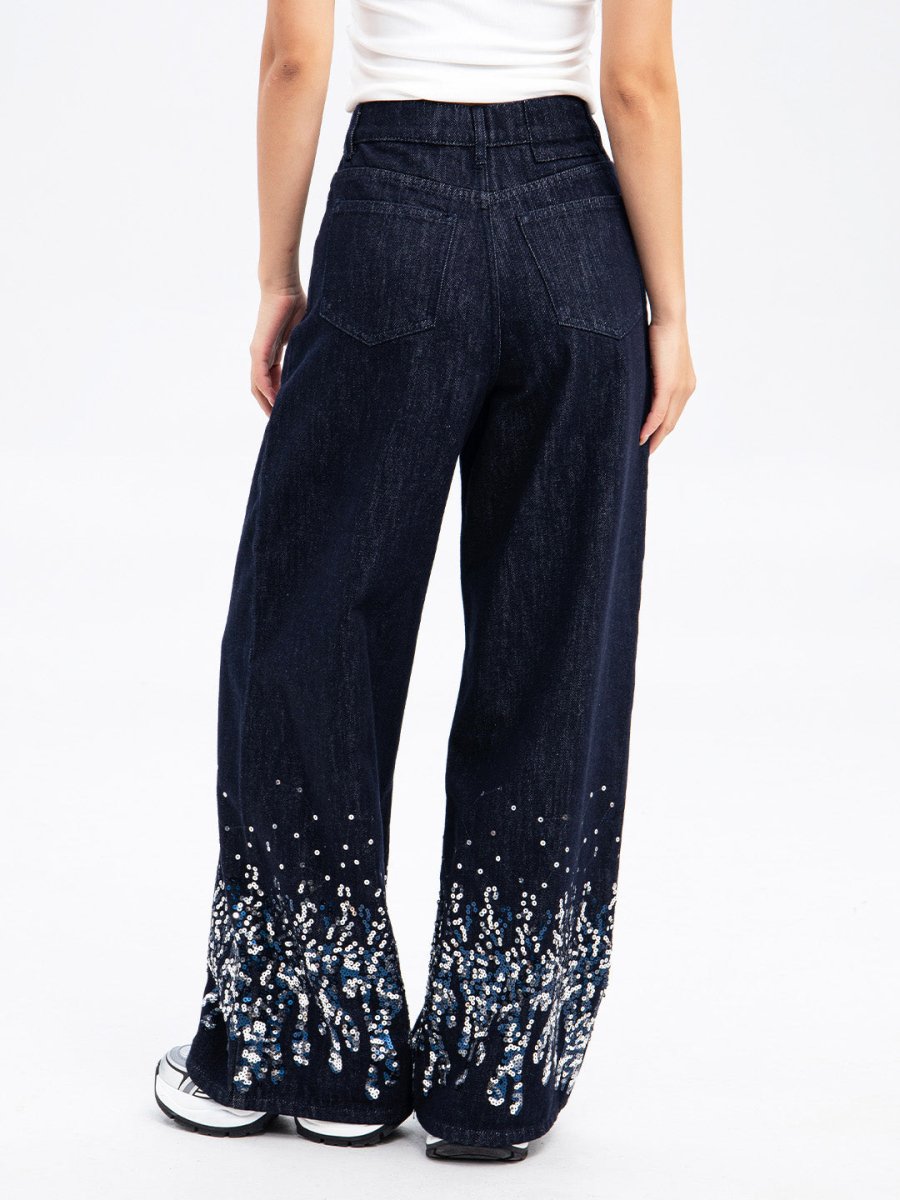 embroidered jeans - SHICCACHE