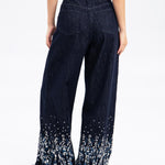 embroidered jeans - SHICCACHE