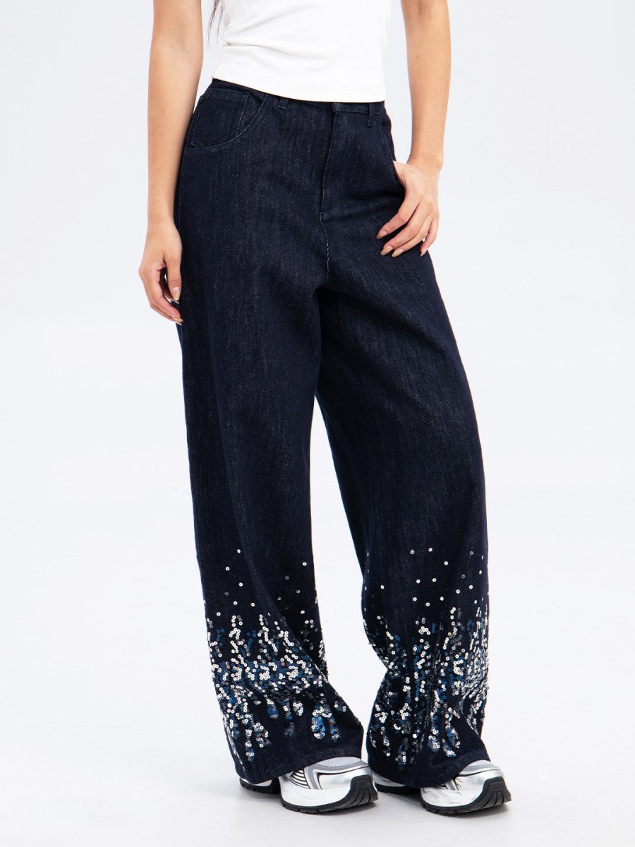 embroidered jeans - SHICCACHE