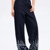 embroidered jeans - SHICCACHE