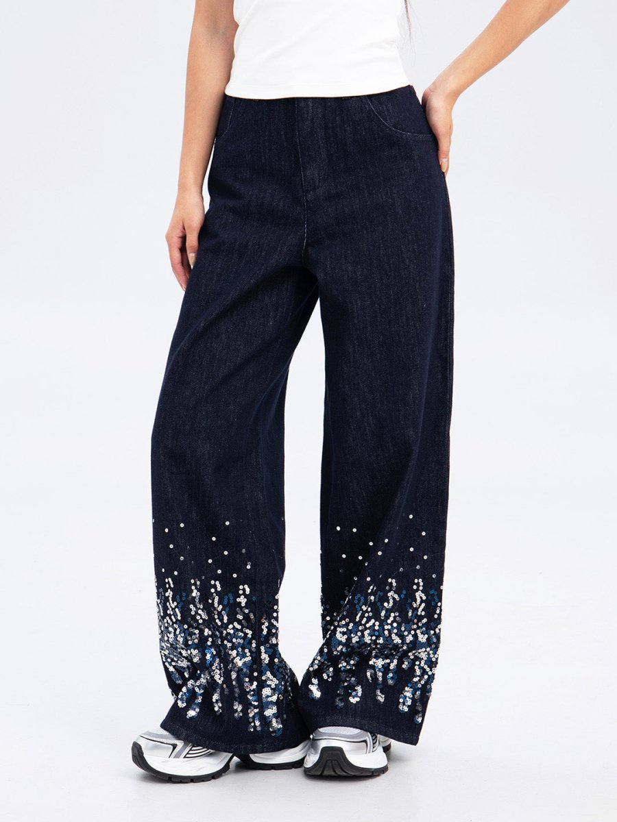 embroidered jeans - SHICCACHE