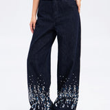embroidered jeans - SHICCACHE