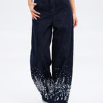 embroidered jeans - SHICCACHE