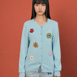 Embroidered Knitted Cardigan - SHICCACHE