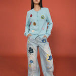 Embroidered Knitted Cardigan - SHICCACHE